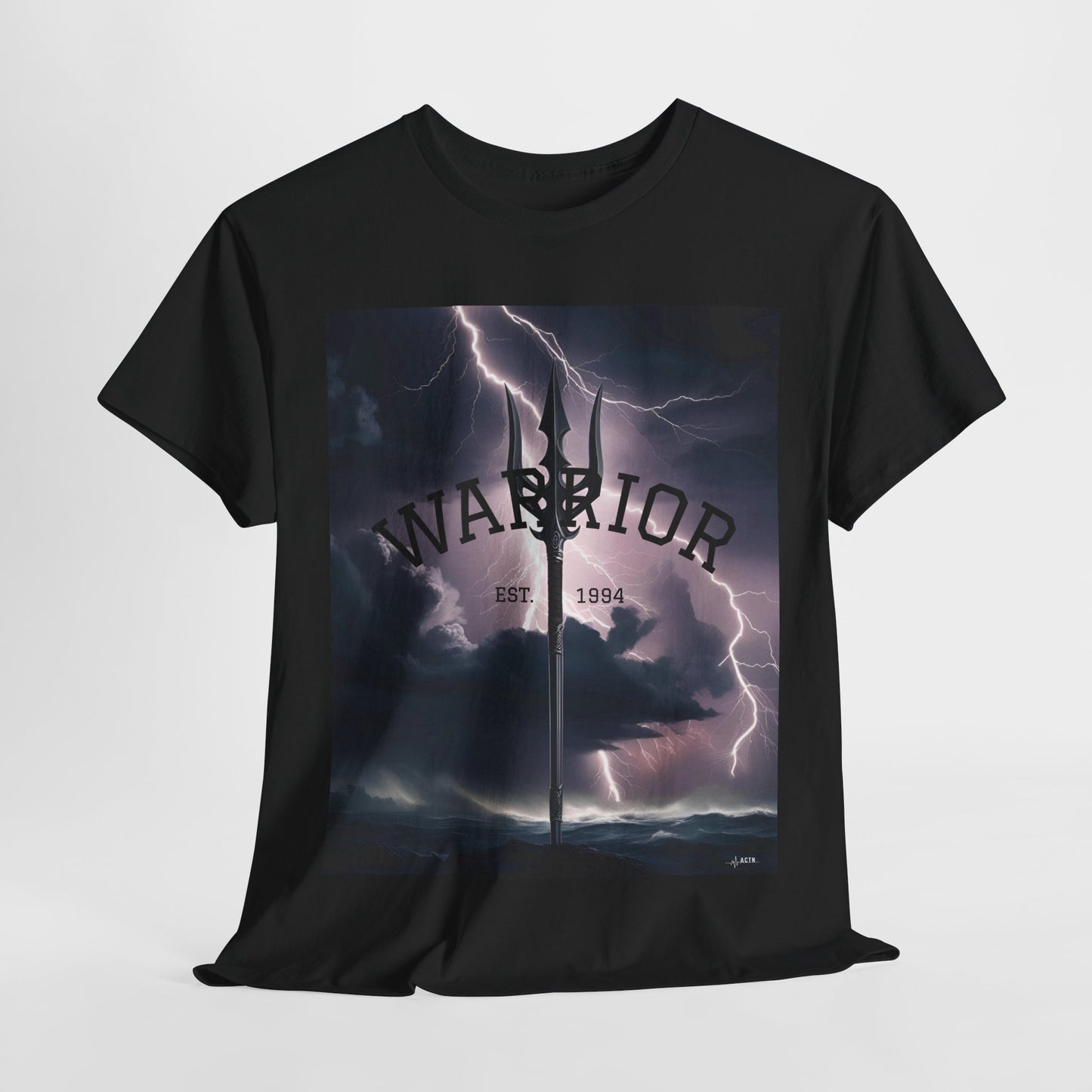 Warrior Graphic Heavy Tee - Stormy Vibe, Perfect for Empowerment and Everyday Wear
