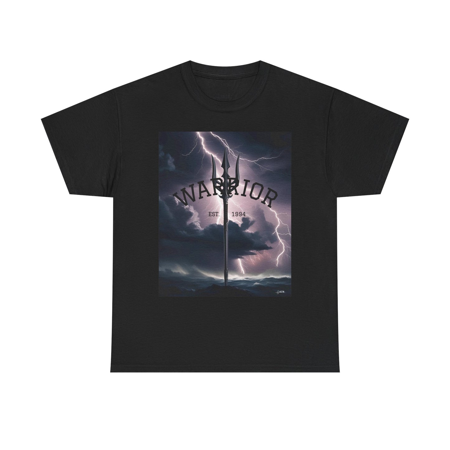 Warrior Graphic Heavy Tee - Stormy Vibe, Perfect for Empowerment and Everyday Wear