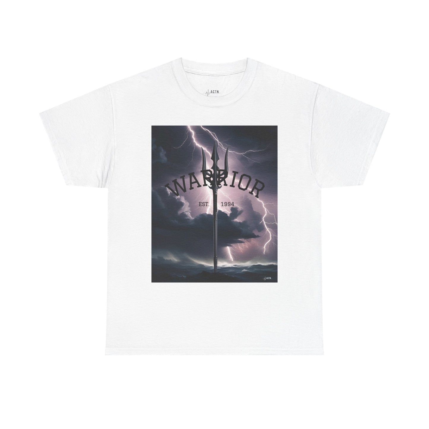Warrior Graphic Heavy Tee - Stormy Vibe, Perfect for Empowerment and Everyday Wear