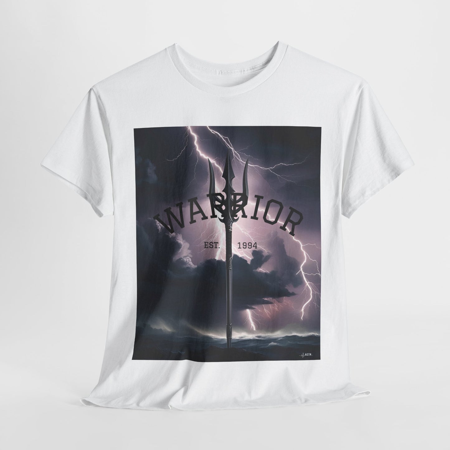 Warrior Graphic Heavy Tee - Stormy Vibe, Perfect for Empowerment and Everyday Wear