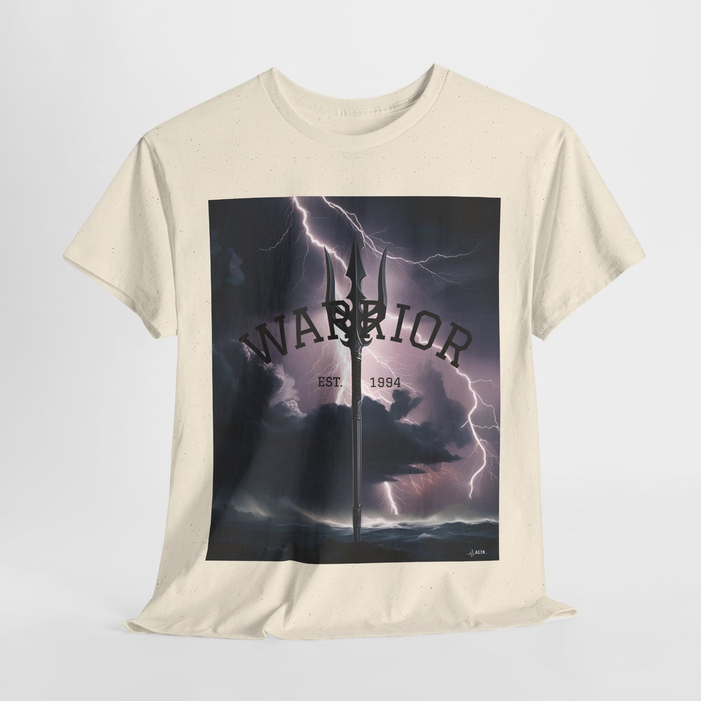 Warrior Graphic Heavy Tee - Stormy Vibe, Perfect for Empowerment and Everyday Wear